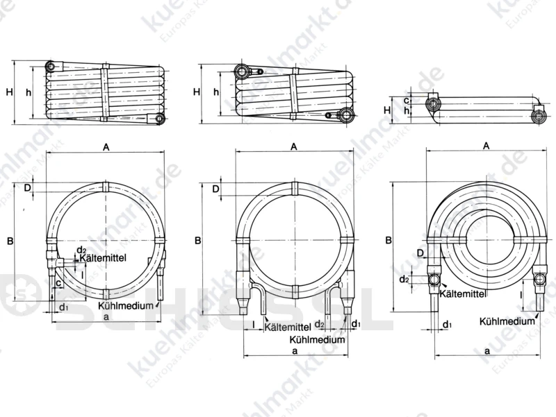Schmöle Koaxialverflüssiger K 3 -5 ST CUNI Q=5,0kW