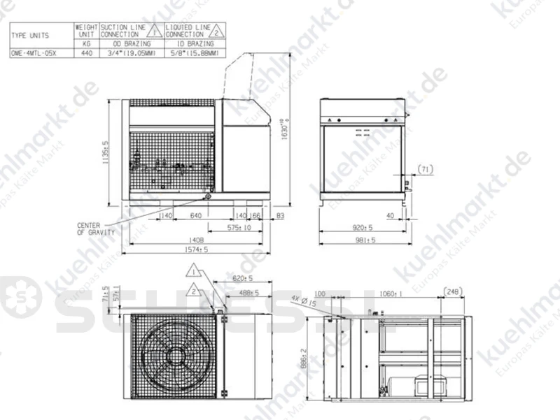 Copeland Außeneinheit EazyCool OME-4MTL-05X AWM R744 400V