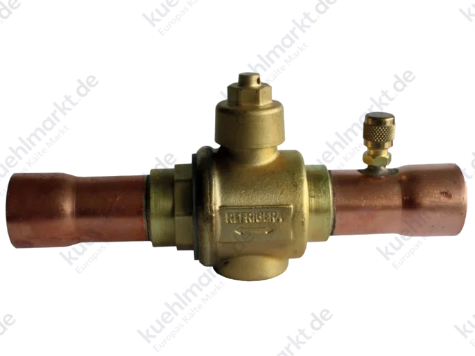 Euro Kugelabsperrventil BI-FLOW HFC-HFO 6mm Löt m.Schraderv. REF1.0.S.A.N06.1