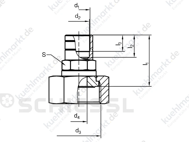 Rohrverschraubung gerade 1-1/4''x28mm Löt