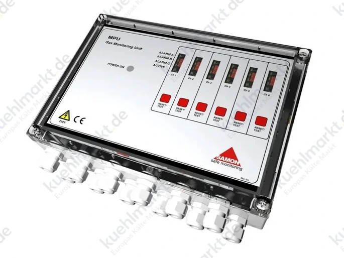 Samon Gaswarnkontrolleinheit MPU2C: 2 Kanäle, 230VAC/24VDC, IP66