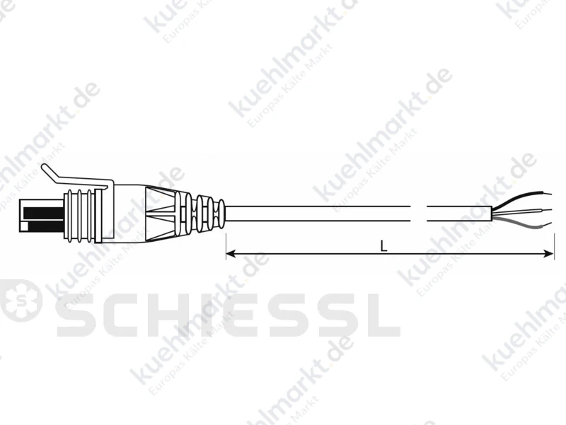 Carel Anschlusskabel m. Packard Stecker 2,0m IP69 f. SPK