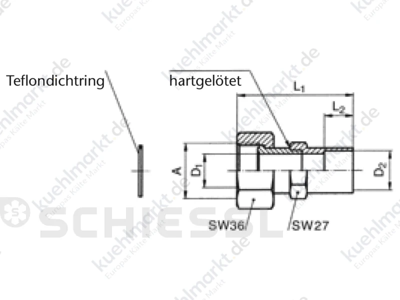 Hansa Lötadapter LA R 1 1/4'' -12 22mm