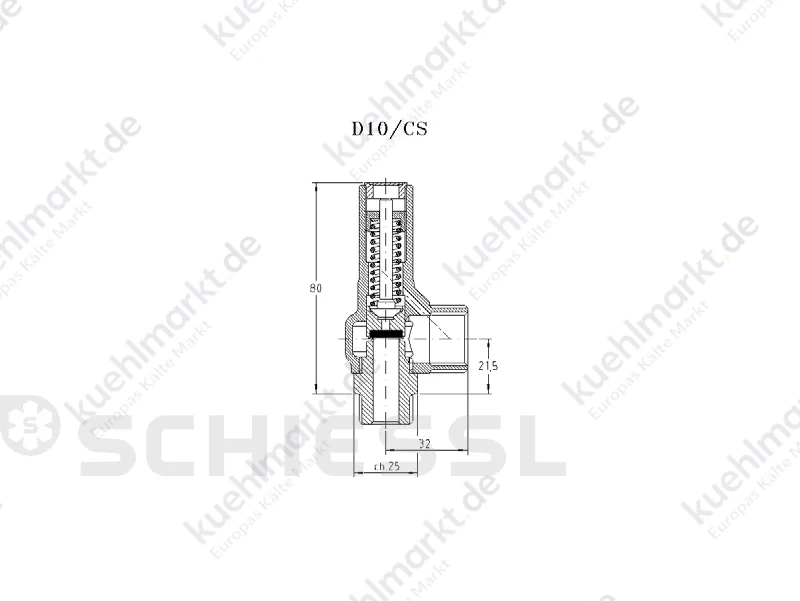 ABR Sicherheitsventil D10/CS 45bar G1/2''xG3/4''