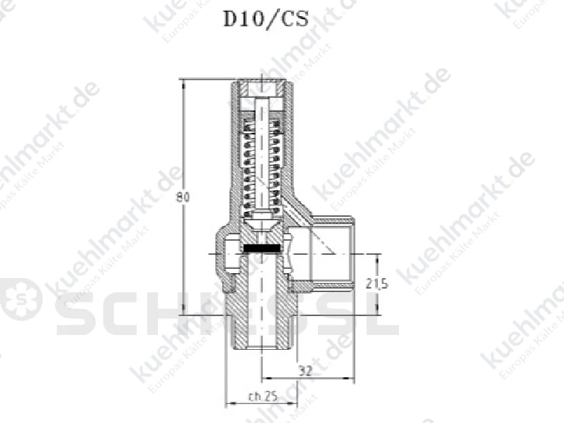 ABR Sicherheitsventil (einzeln verpackt) D10/CS 16bar G1/2''xG3/4''