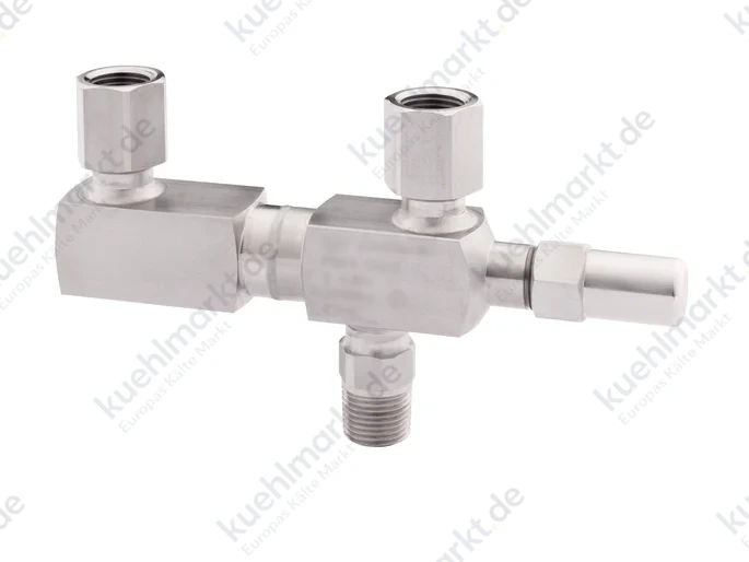 AWA Wechselventil 140bar E30W m. 2 Ausg.G1/2''IG,Eingang G1/2''AG