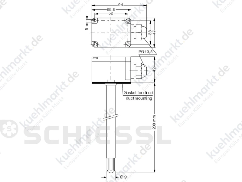 Penn Kanalfühler IP30 A99DY-200C Temperatur