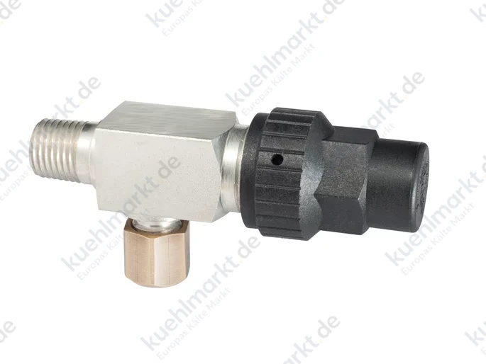 AWA Eck-Absperrventil m.Kappe S22 CuSn AG NPTF1/2 - SAEM 1/2''