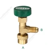Refco Kugelventil zu Füllschläuchen CA-1/4''SAE-45-Y gelb