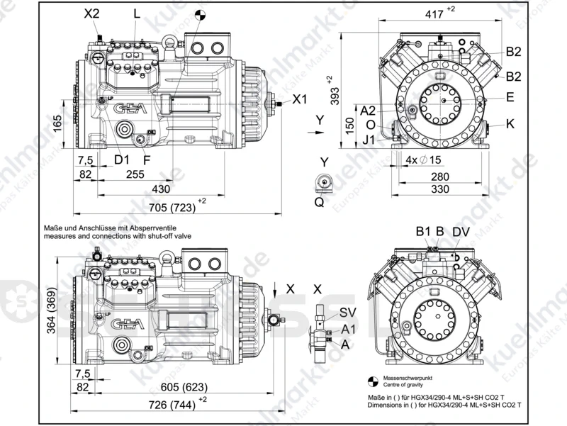 Bock Verdichter CO2 HGX 34/290-4 ML T 400V