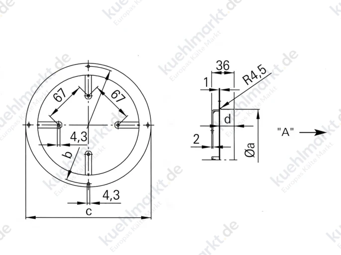 EBM Wandring D=172mm drückend (A) 52551-2-4037