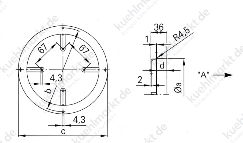EBM Wandring D=200mm drückend (A) 52552-2-4037