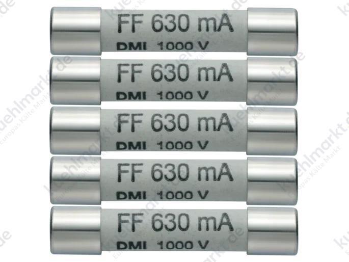 Testo Ersatzsicherungen 5erSet 630mA/1000V 0590 0006