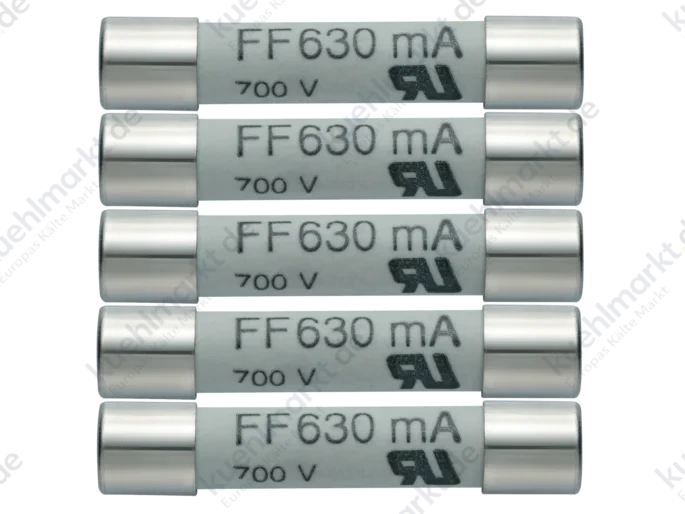 Testo Ersatzsicherungen 5erSet 630mA/600V 0590 0007