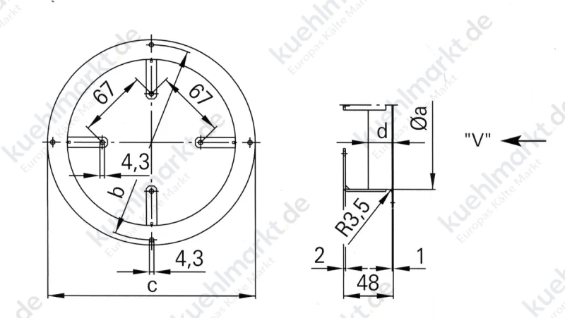EBM Wandring D=300mm saugend (V) 52547-2-4037