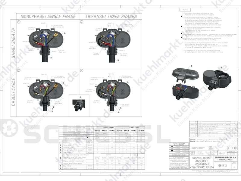 Tecumseh Anschlusskabel AJ2 400V KIT TECONNECT AJ2 TRI 1 LG700