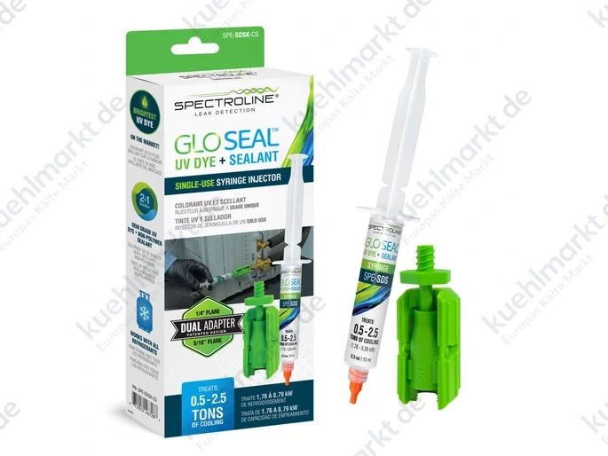 UV Lecksuch/Dichtungsmittel GLO SEAL 10ml Spritzen-Injek. + Adapter