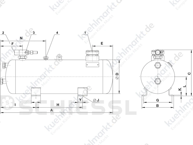 Bitzer Flüssigkeitssammler F302G