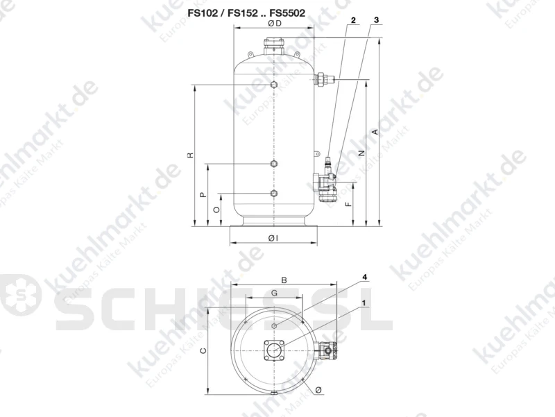 Bitzer Flüssigkeitssammler FS732 73,0 L