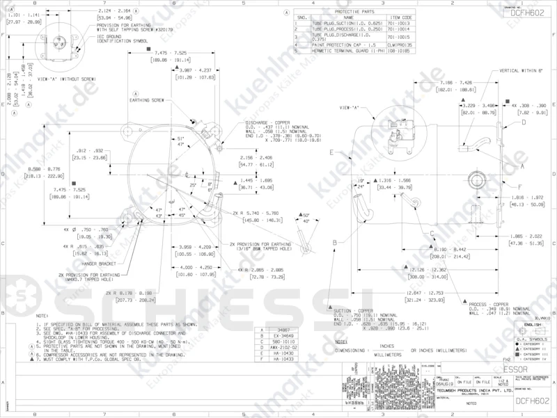 Tecumseh Verdichter FH2 FH4532Z-XC3A Löt 230V