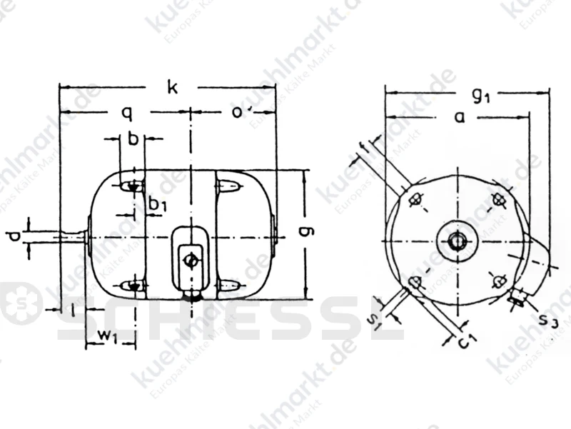 Bossler Ventilatormotor DV4 380V 1400 UPM