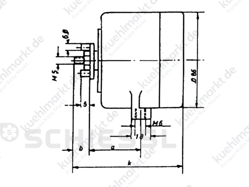 Bossler Ventilatormotor links 24N/28A Merz m.Kabel 610F
