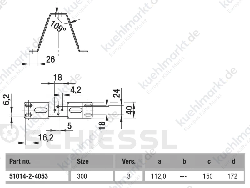 EBM Befestigungsfuß BF 2.112 112mm H