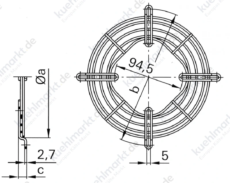 EBM Schutzgitter D=300mm 50972-2-4039