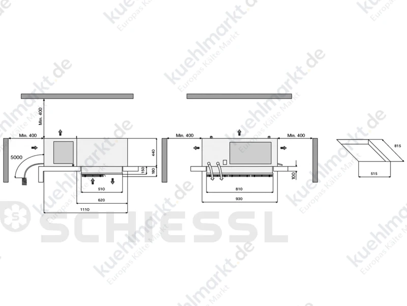 Rivacold Decken Blocksystem NK SFM 022 P 001-C R290 230V Dixell Regler