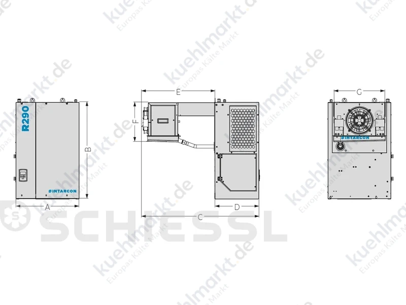 Intarcon Intarblock Pro Sattel Monoblock MCV-NPD-2 026A luftgekühlt 230V