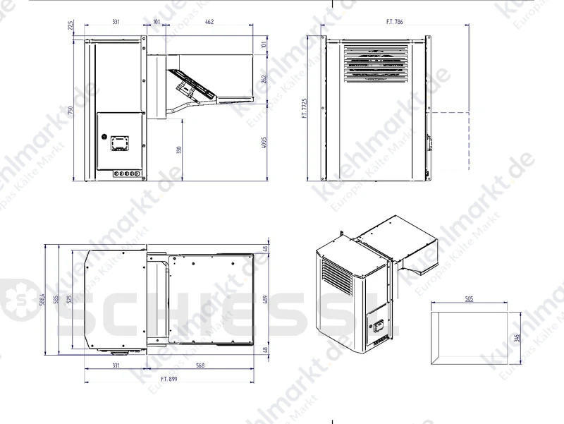Rivacold Blocksystem BOLD NK für Außenmontage BD1251MA10P11-0011 230V