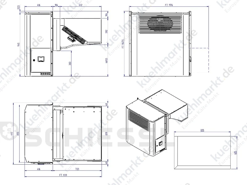 Rivacold Blocksystem BOLD NK für Außenmontage BD1352MA50P12-0011 400V