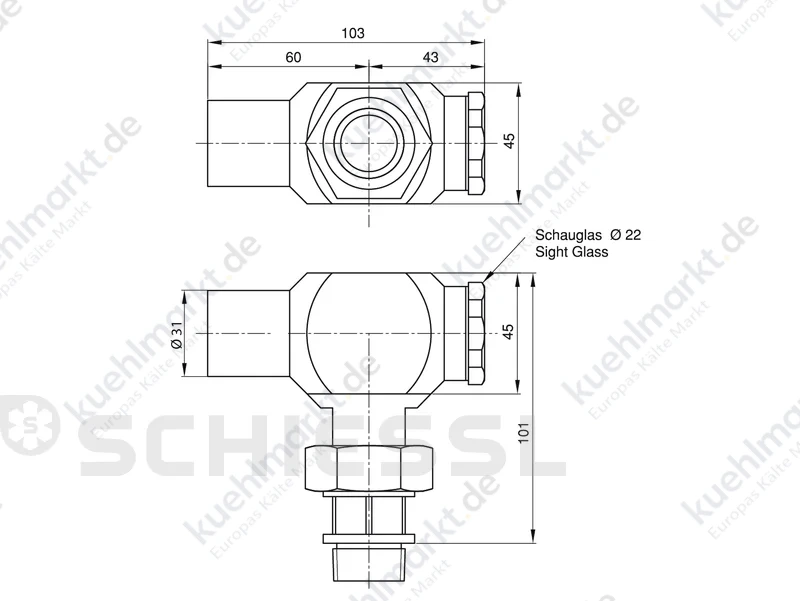 ESK Einschraubadapter 1-1/8'' SG 28mm Löt