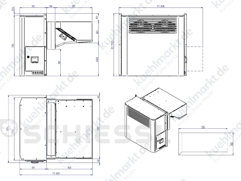 Rivacold Blocksystem BOLD NK für Außenmontage BD2251MA40P11-0011 230V