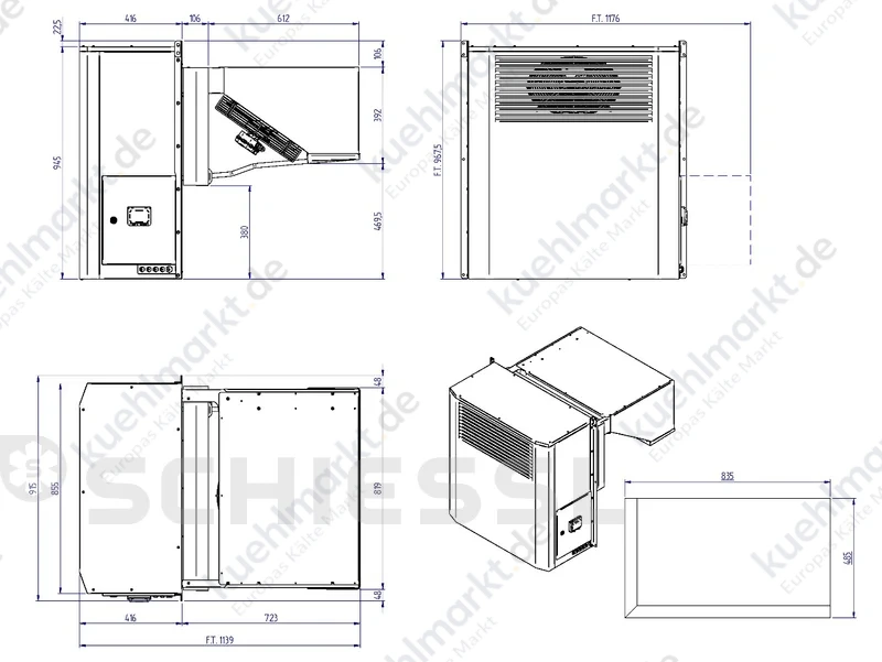 Rivacold Blocksystem BOLD TK für Außenmontage BD1352LA50P12-0010 400V