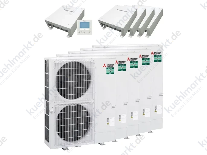 Mitsubishi WP Kaskaden-Set ZM125C Power 5x PUZ-ZM250 / 1x IF013 / 4x SIF013 R32