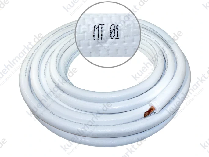 Novaer vorisoliertes Kupferrohr Einzel 16x1mm (25m Bund)