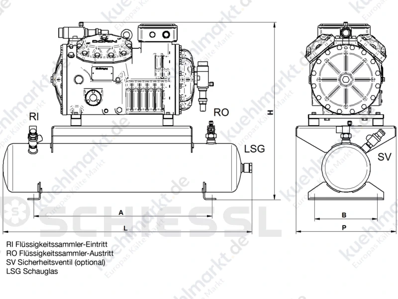Dorin Verdichtersatz RU-H35 m.Sammler RU-H1002CC-E 400V