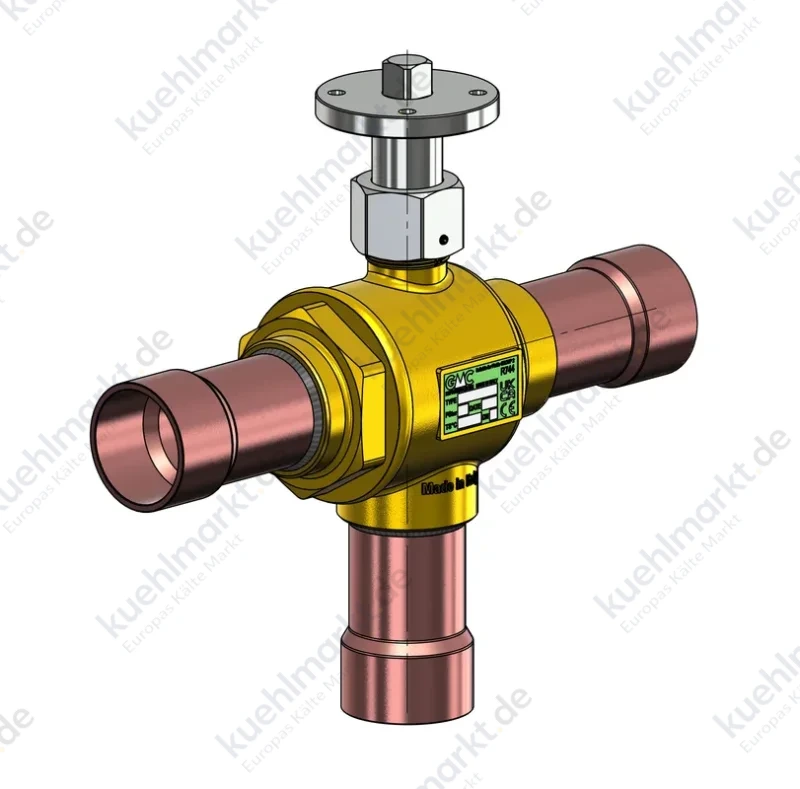 ABR 3Wege Kugelabsperrv. Motorb. 130bar BVT11K-M 1 3/8''Löt Adapter AMBV 4 mont.