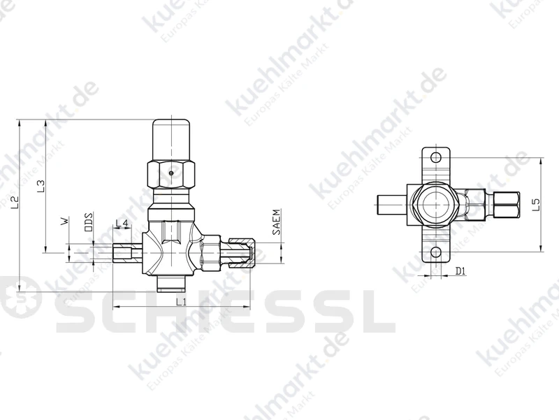 AWA Absperrventil HBLK 1.4301 W10,2/ODS1/4''-SAE1/4''