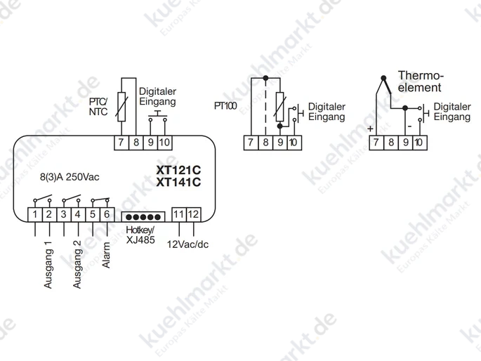 Copeland/Dixell Temperaturregler 2-Stuf.und Neutralzone,XT121C-5C0TU 230V