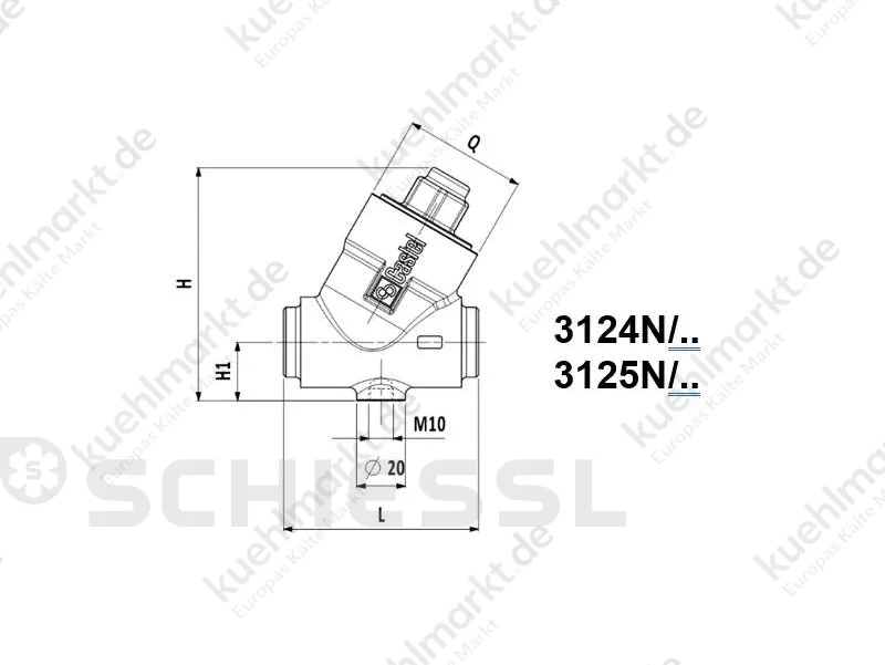 Castel Rückschlagventil 3124N/13 1-5/8'' Löt