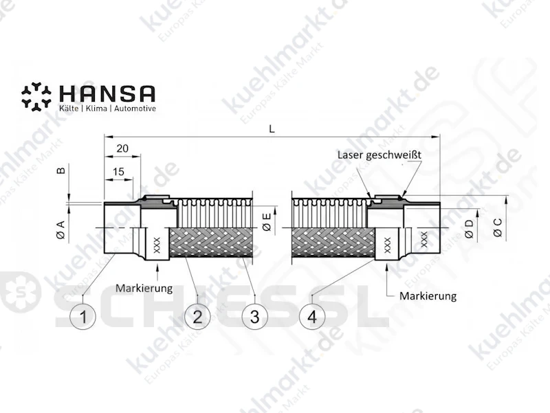 Hansa Schwingungsdämpfer 120 bar SDH 3/4''