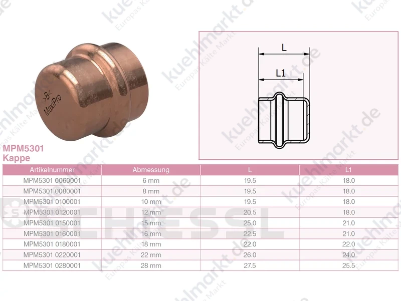 IBP Kappe B Maxipro MPM5301 12 Cu