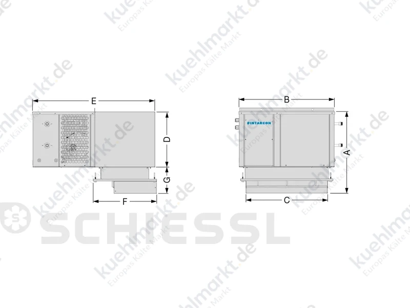 Intarcon Waterloop Monoblock Decke R290 BCR-VHD-1 034 TK