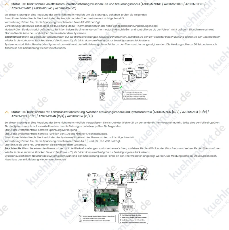 AIRZONE Aquazone Kabelthermostat einfach Lite weiß 32Z (DI6)