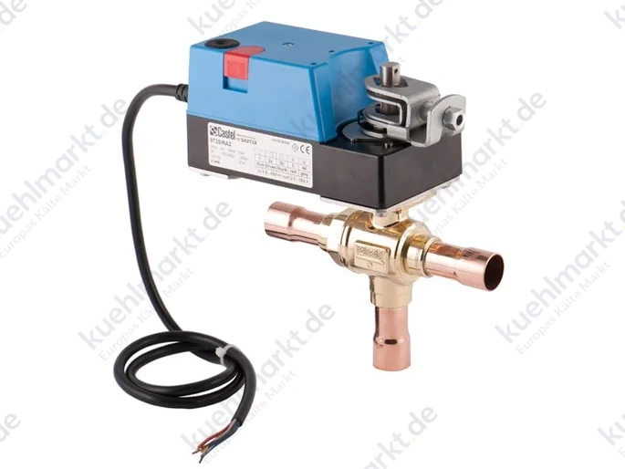 Castel 3-W-Motorkugelventil R744 120bar 6697EM/11A2 24V 1-3/8''+35mm Löt