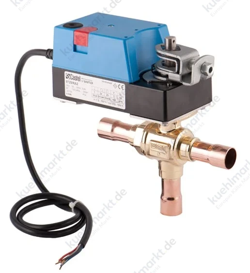 Castel 3-W-Motorkugelventil R744 120bar 6697EM/13A2 24V 1-5/8'' Löt