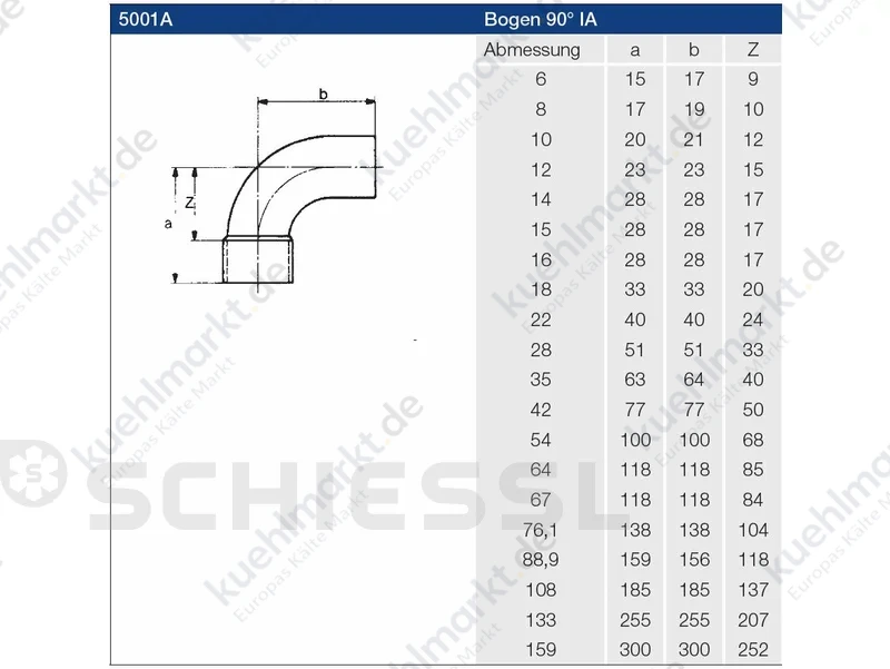 Bogen 5001A 90 Grad i/a 22mm