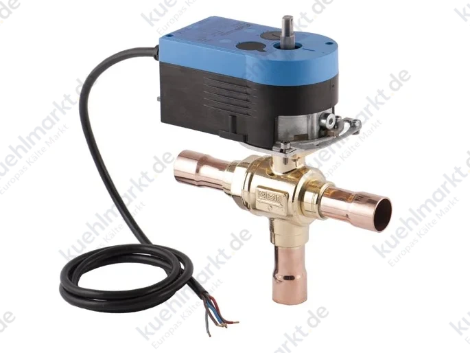 Castel 3-W-Motorkugelventil R744 120bar 6697EM/7A6 230V 7/8''+22mm Löt